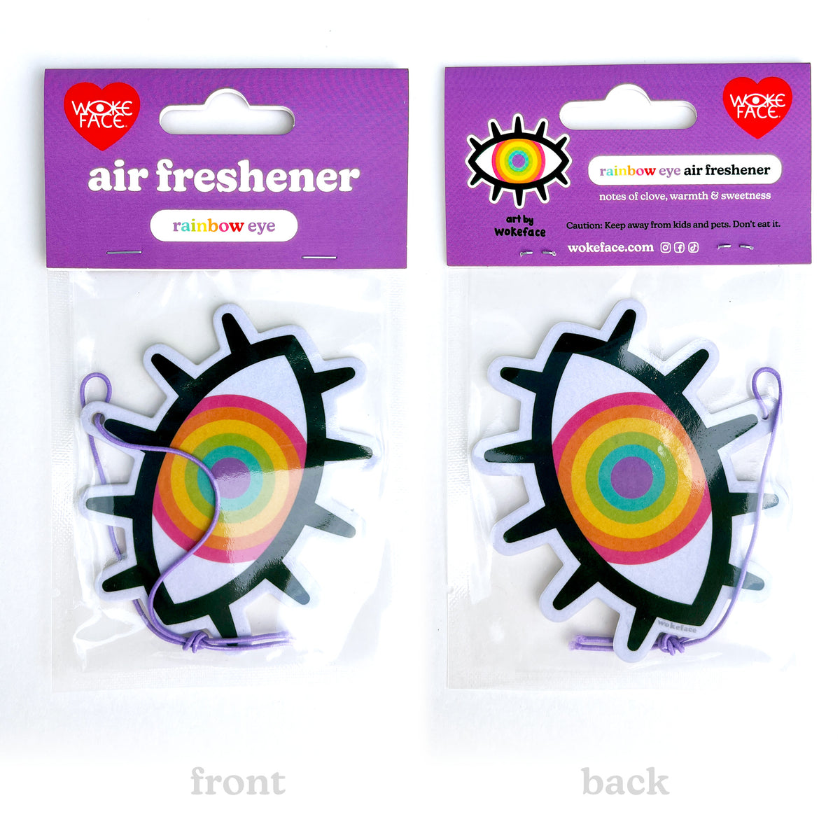 Rainbow Eye Air Freshener Wokeface