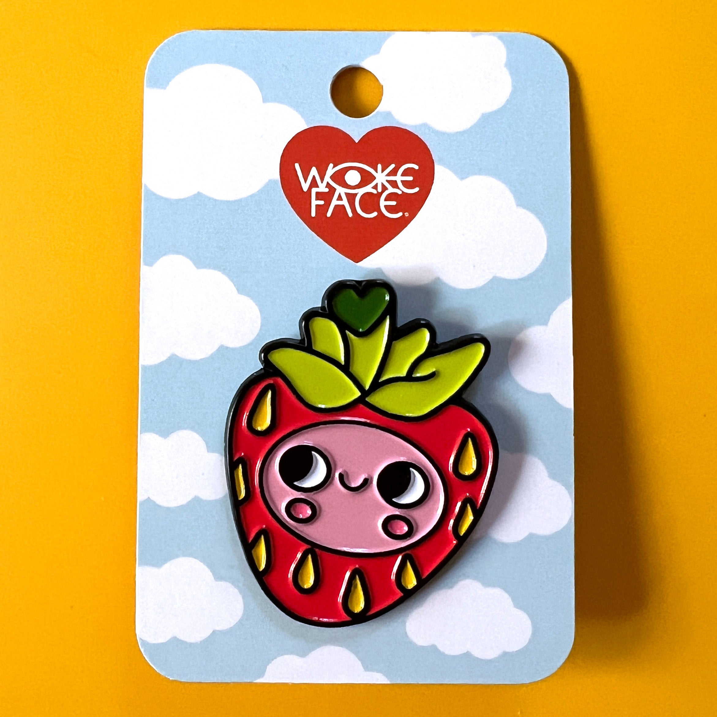 Strawbebby Enamel Pin