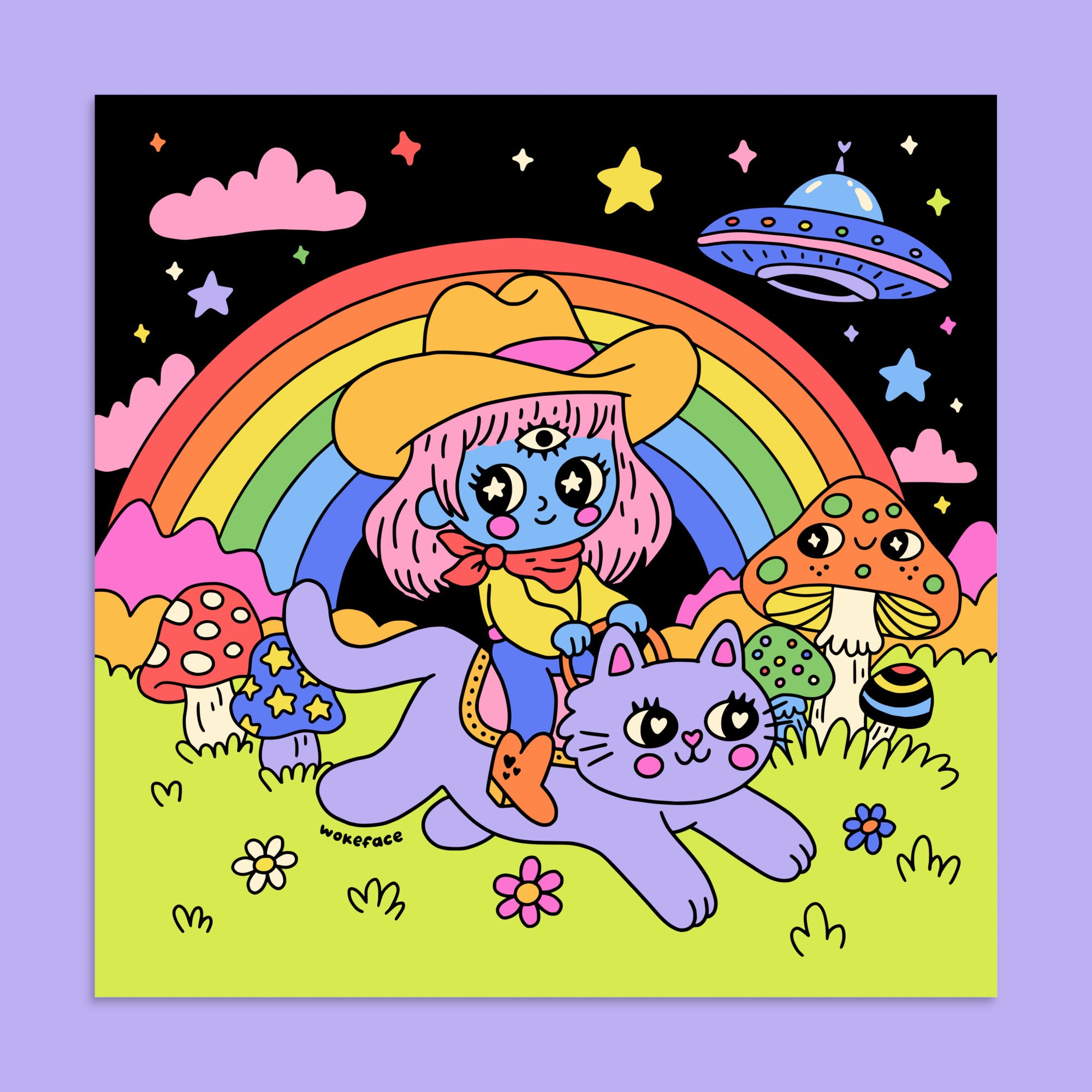 Cosmic Cowgirl Print