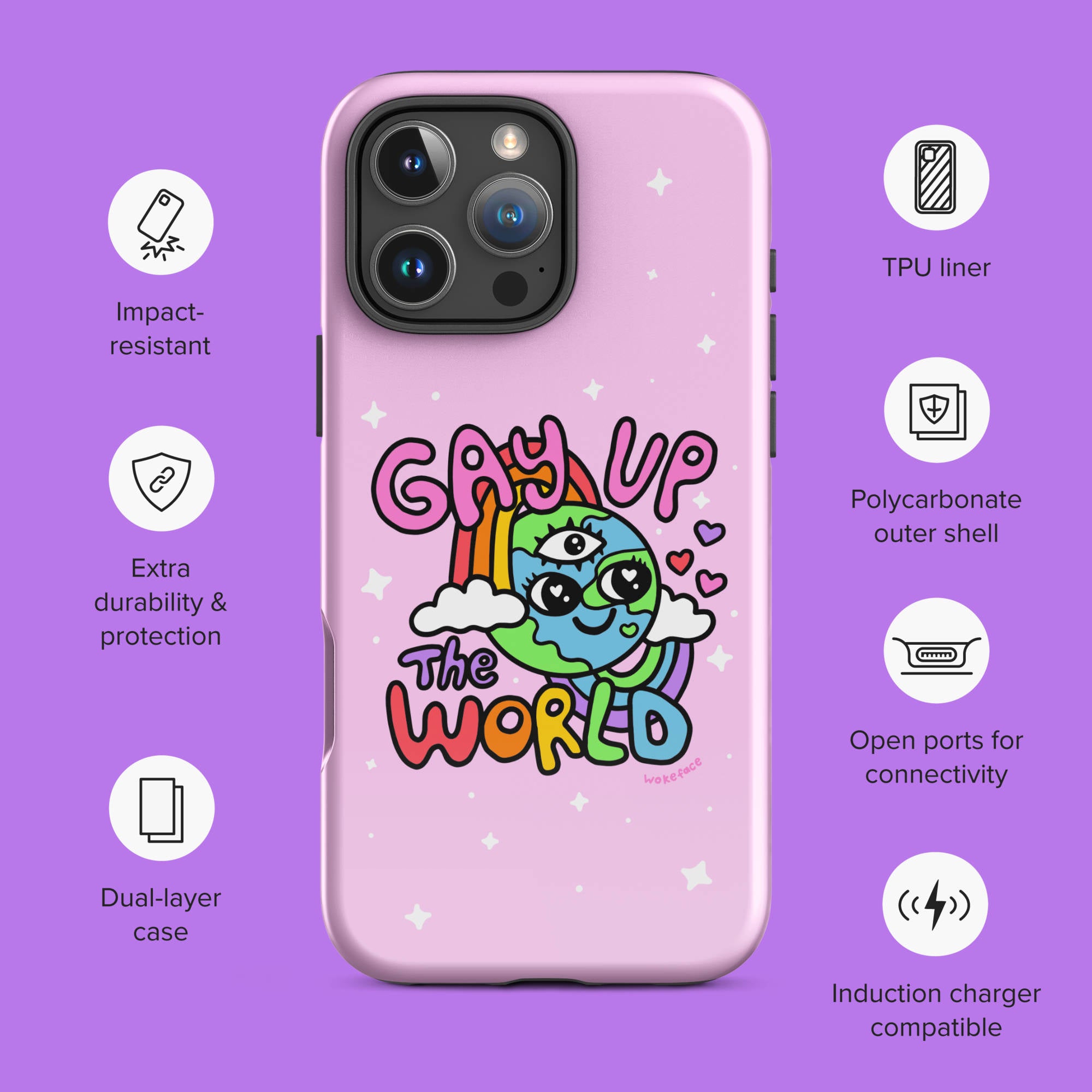 Gay Up the World iPhone Case