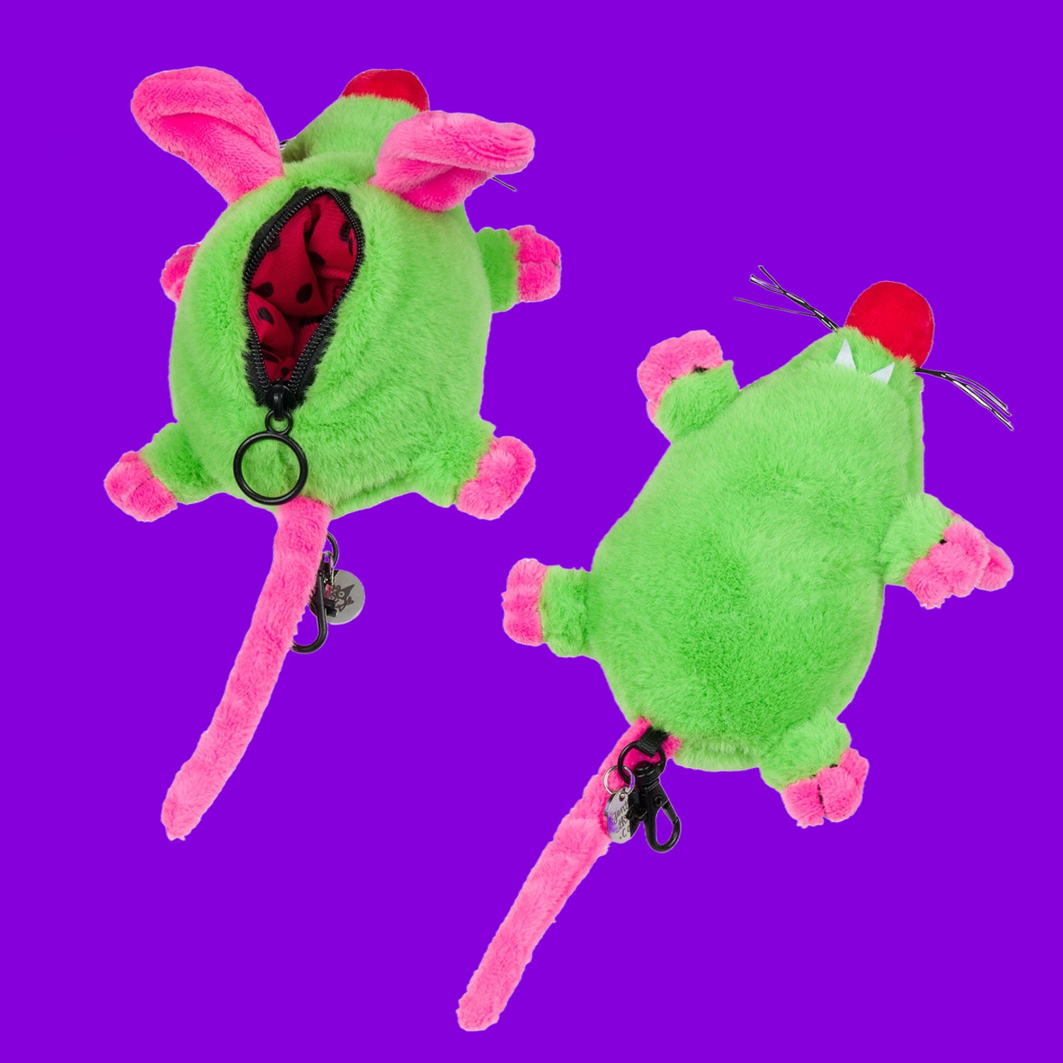 Rat Plush Keychain Pouch