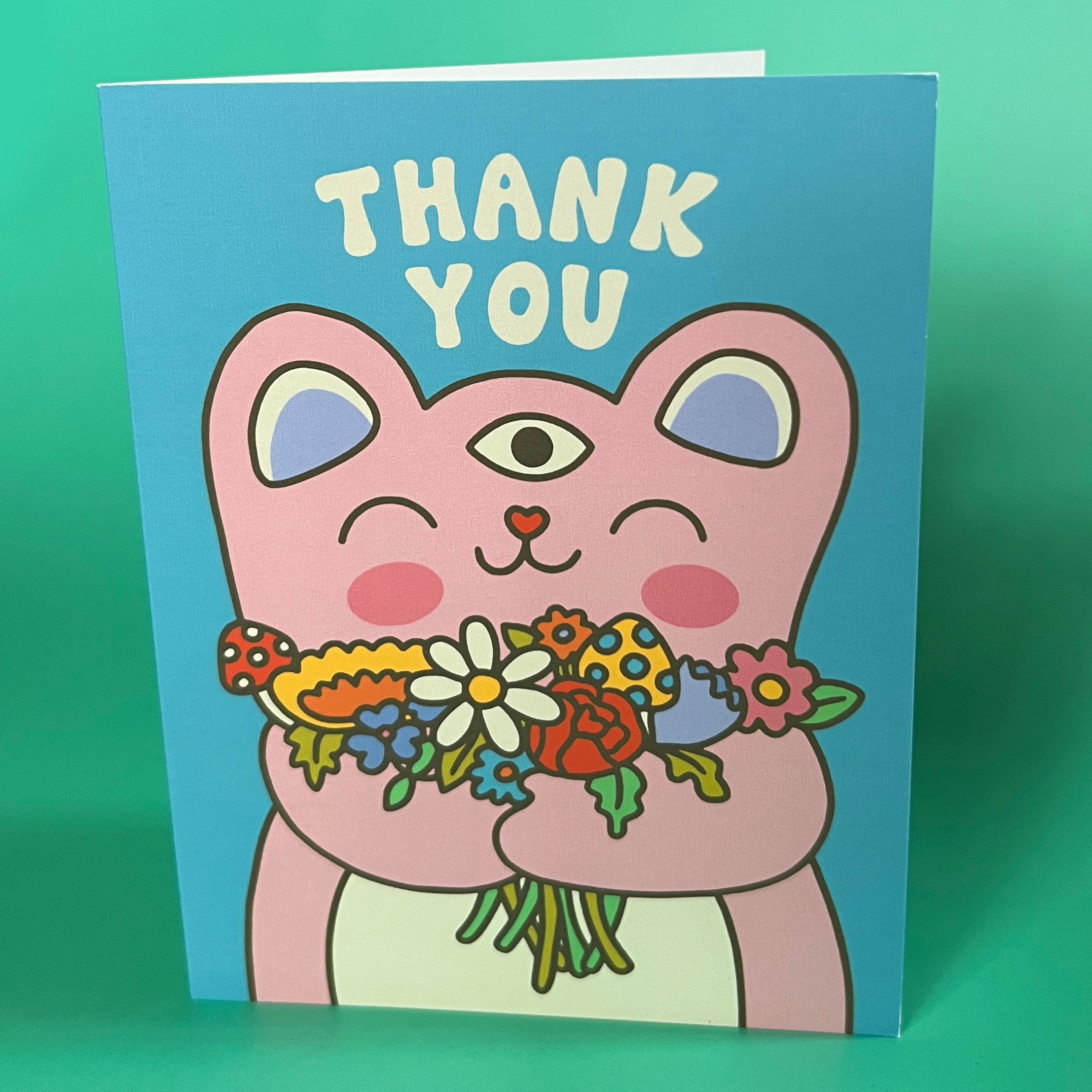 Tarjeta de felicitación de ramo de osos "Gracias"
