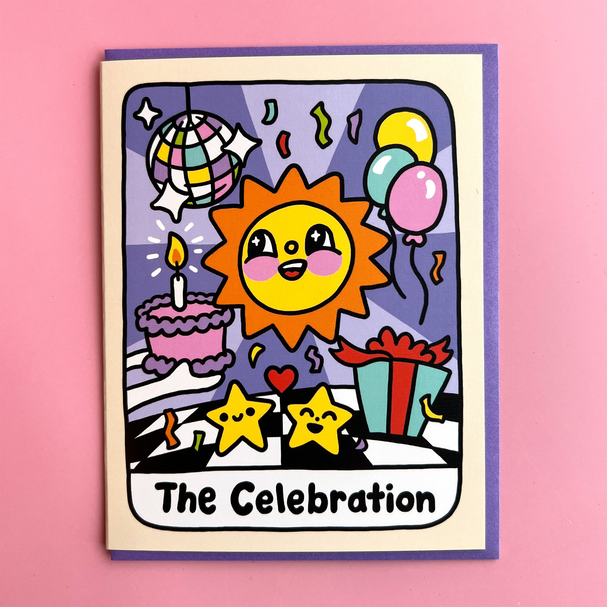 Tarjeta de felicitación del Tarot de celebración