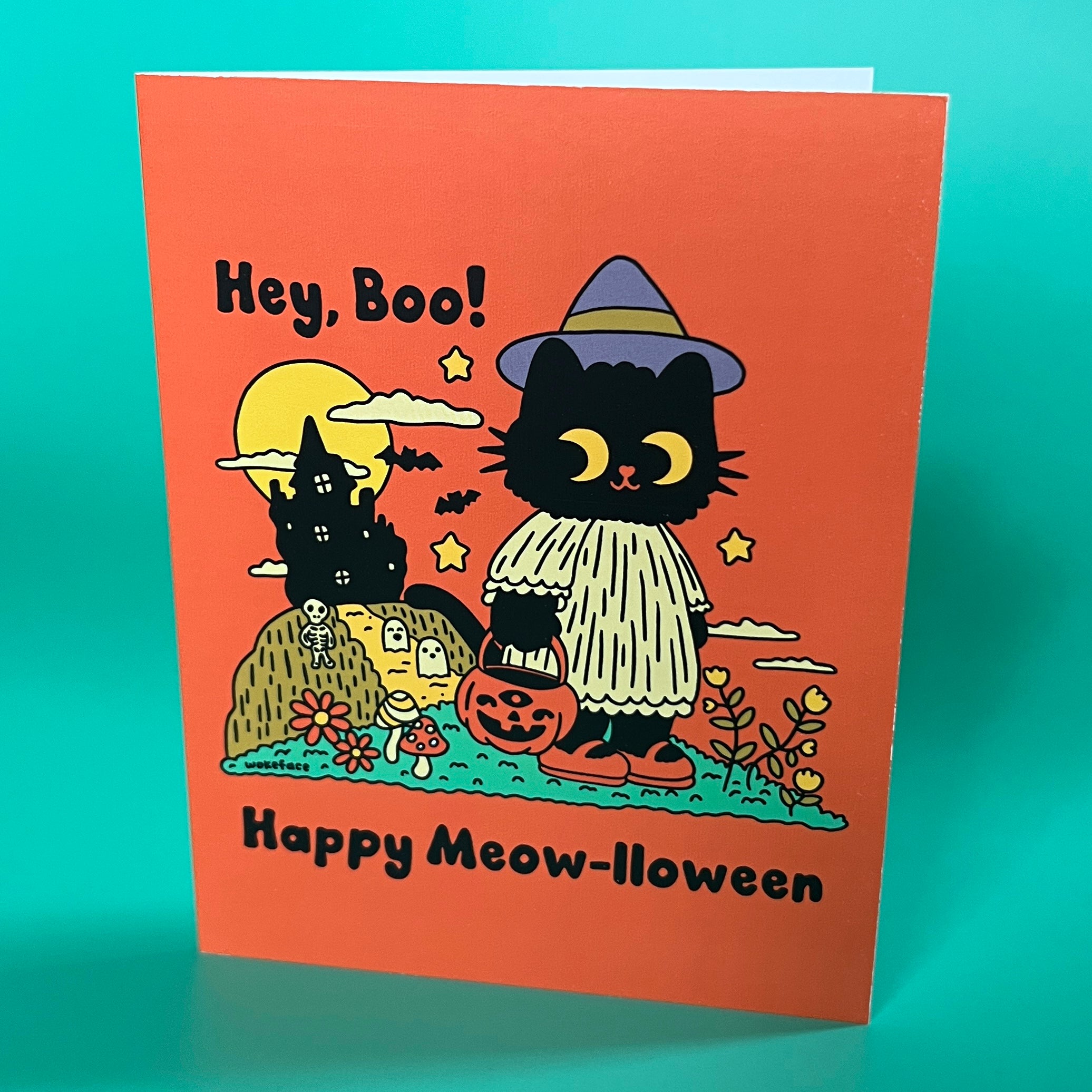Happy Meow-lloween Greeting Card