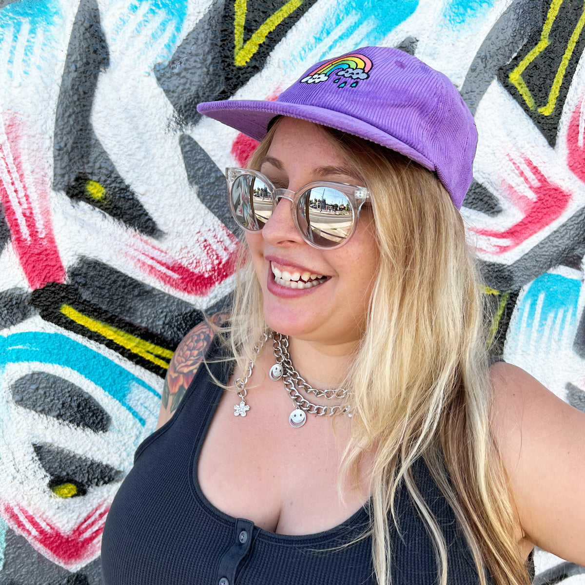Rainbow Clouds Corduroy Hat — alternate view 6