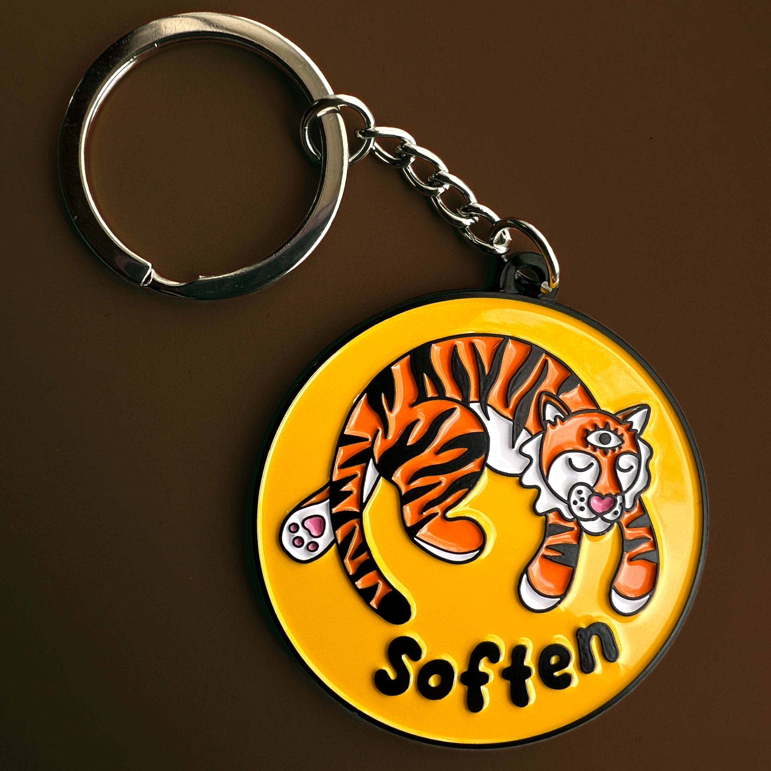 Llavero de peluche de tigre
