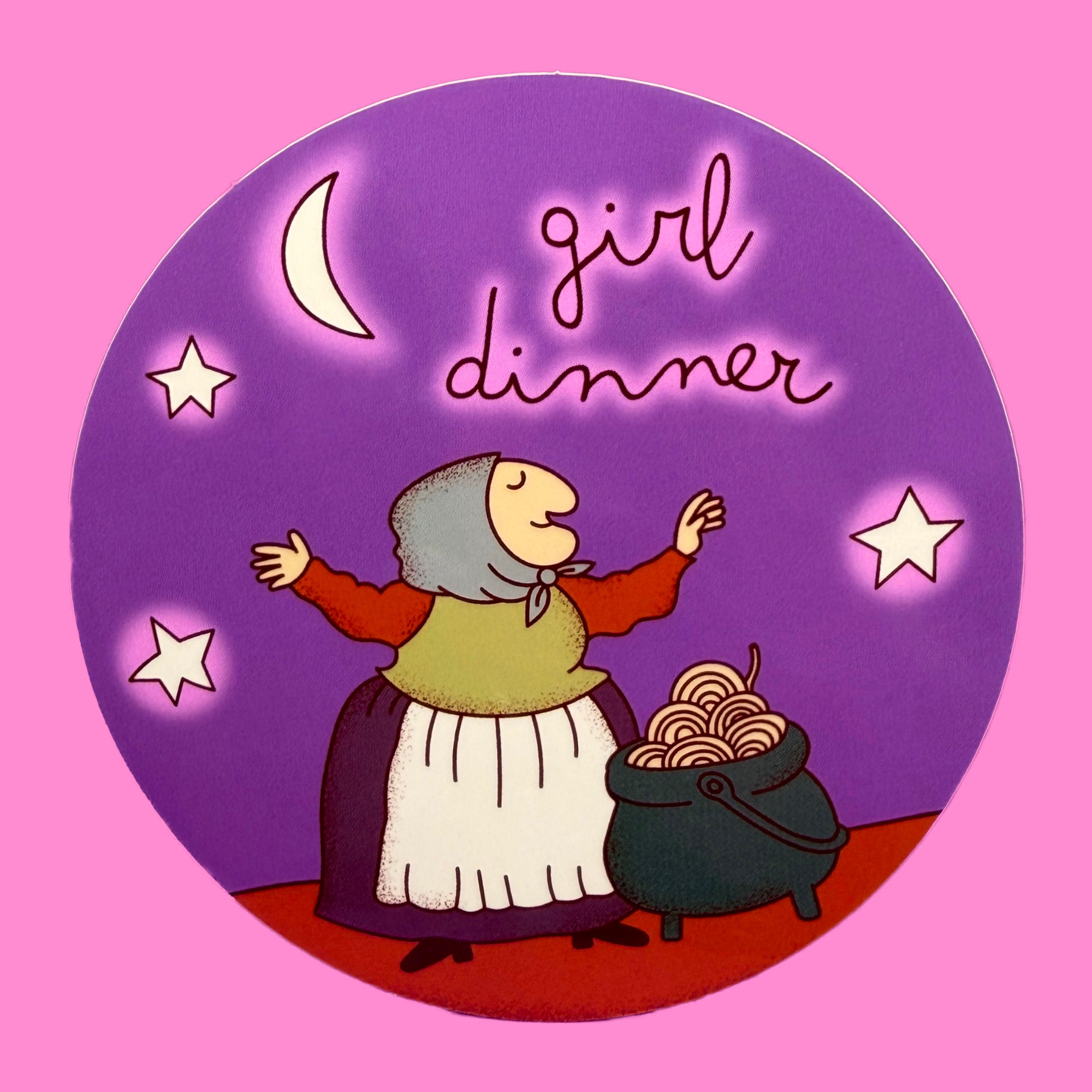 Pegatina de "cena de chicas"