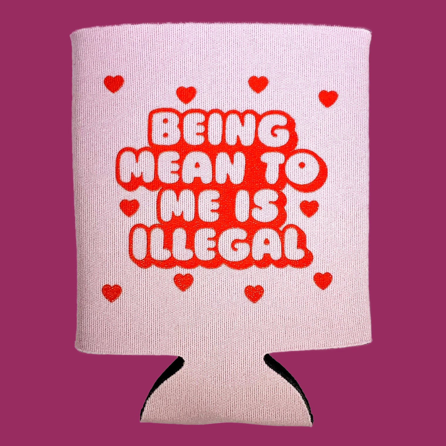 Being Mean to Me is Illegal Koozie