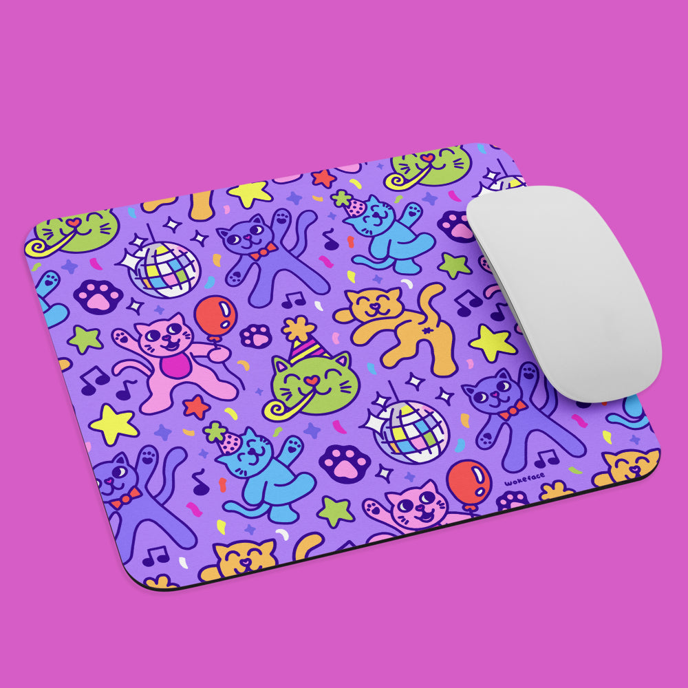 Disco Cats Pawty Mouse Pad