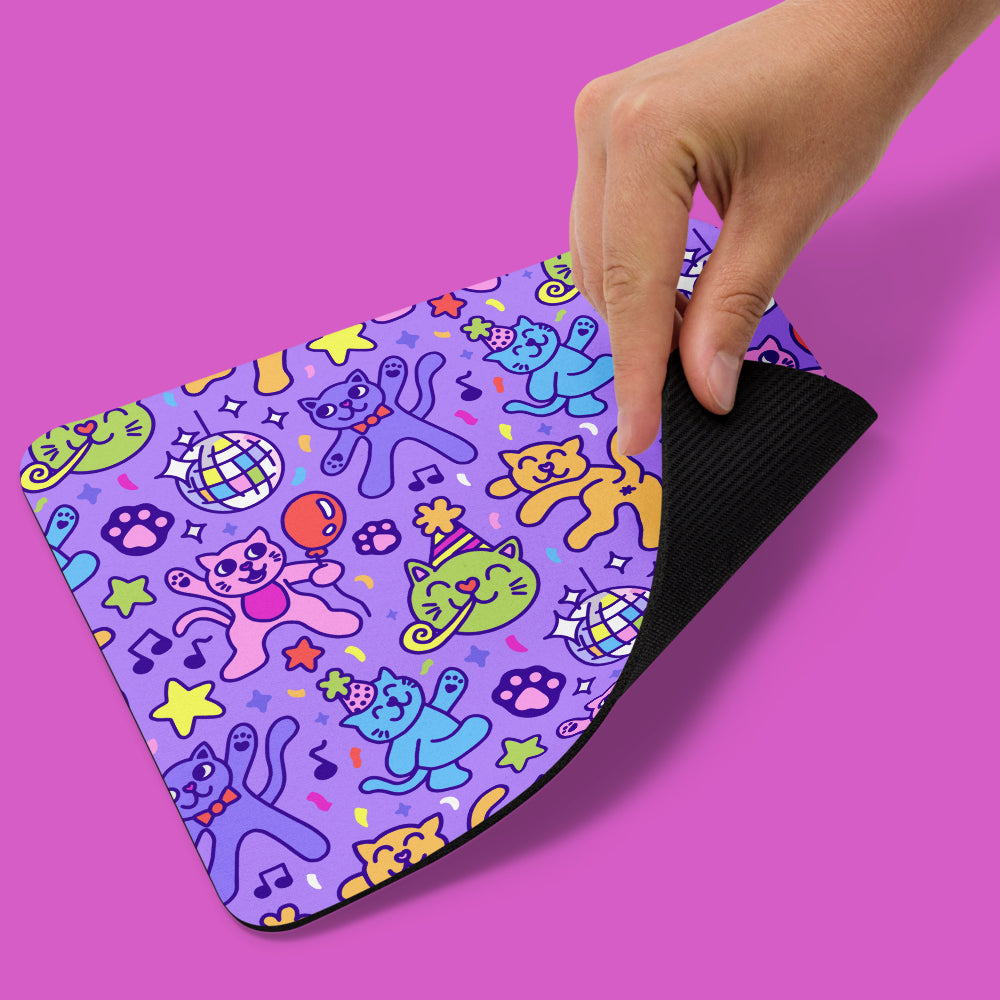 Disco Cats Pawty Mouse Pad