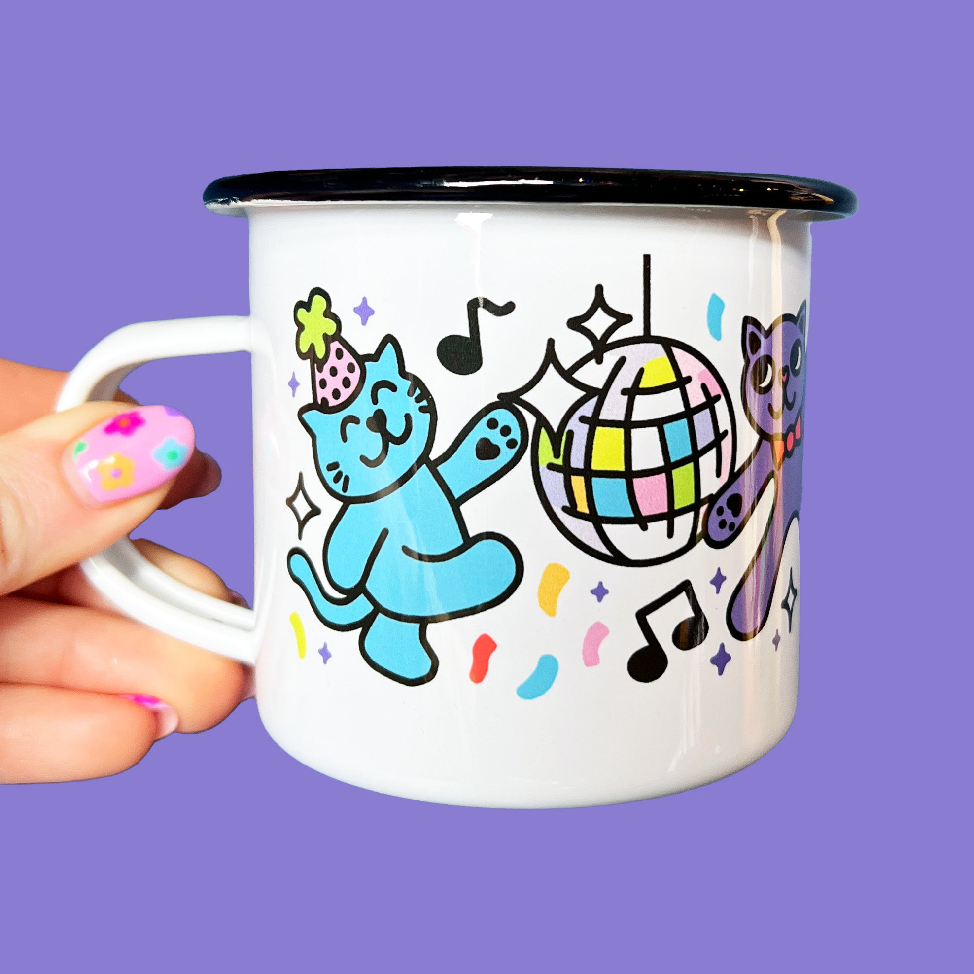 Disco Cats Pawty Camp Mug