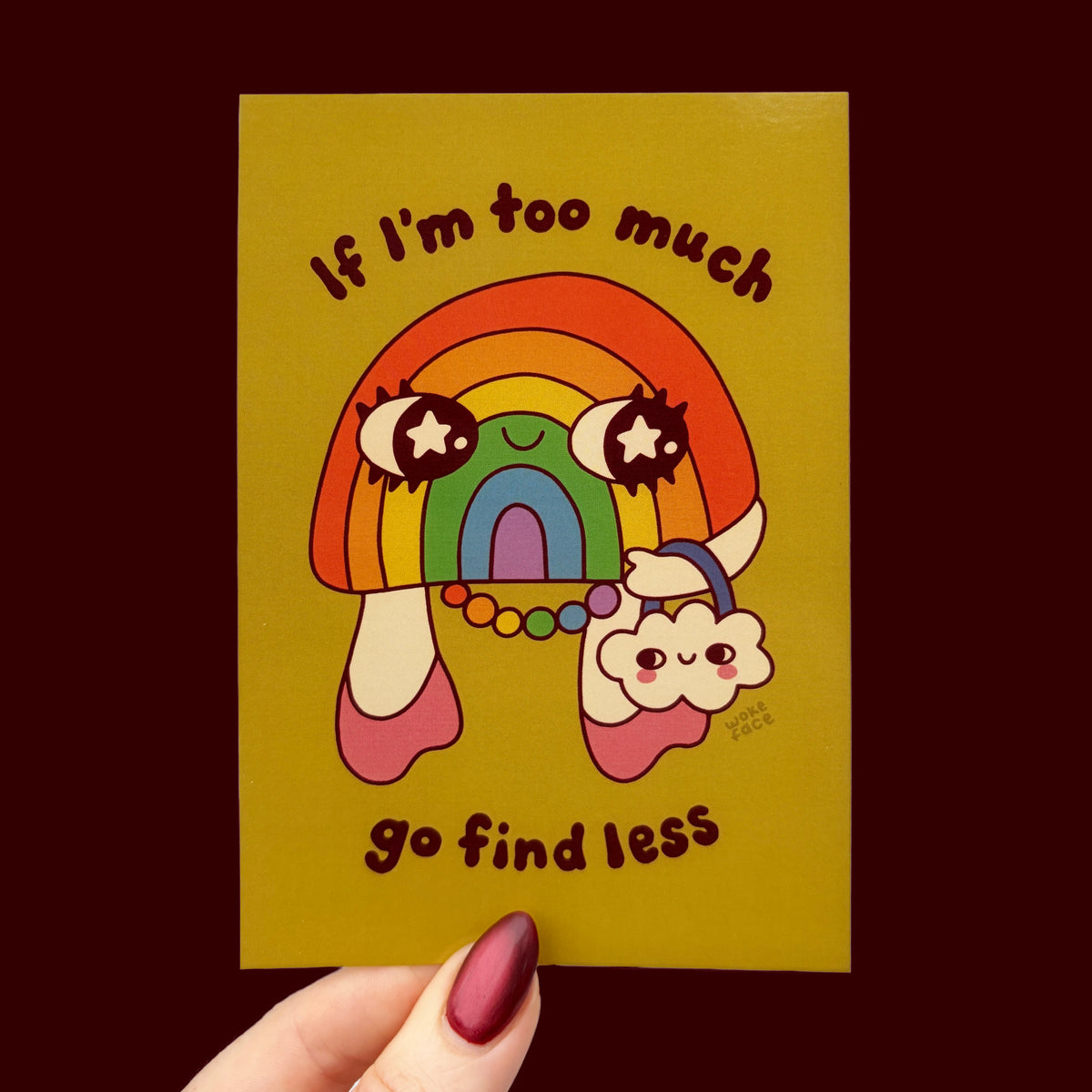 Go Find Less Postcard