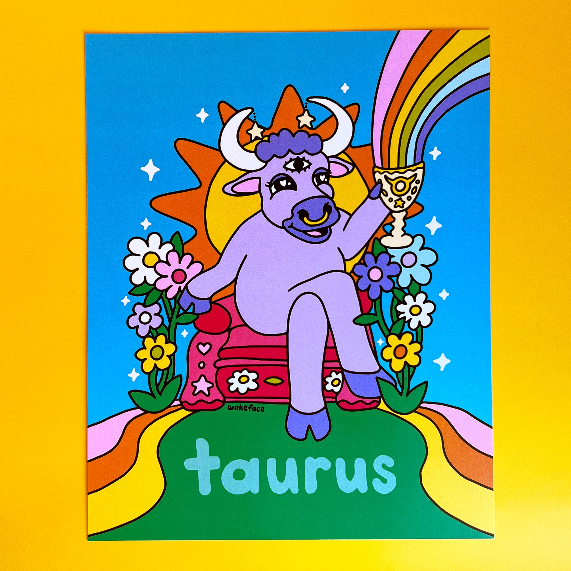 Impresión de Tauro del Zodíaco