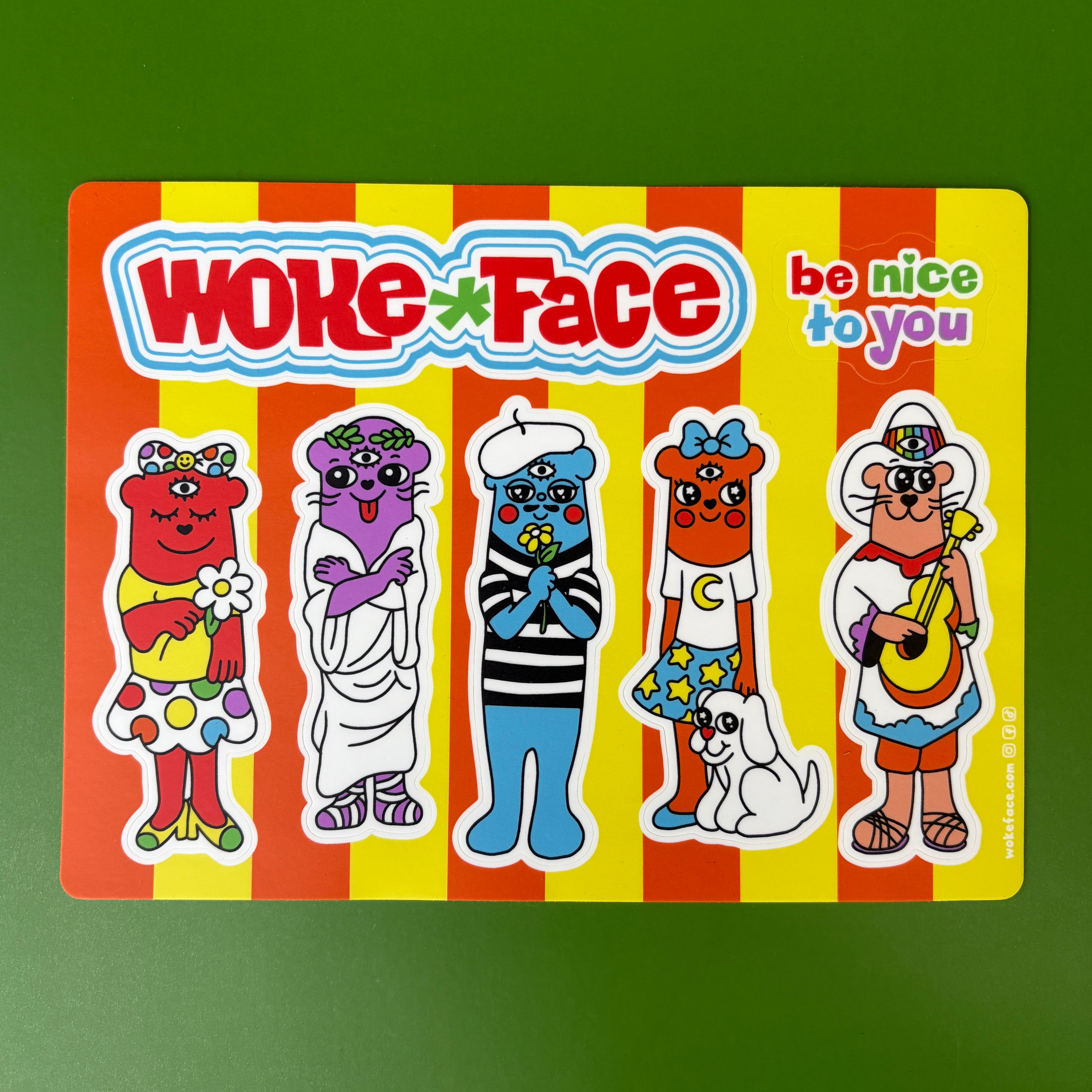 Wokeface Pops Sticker Sheet