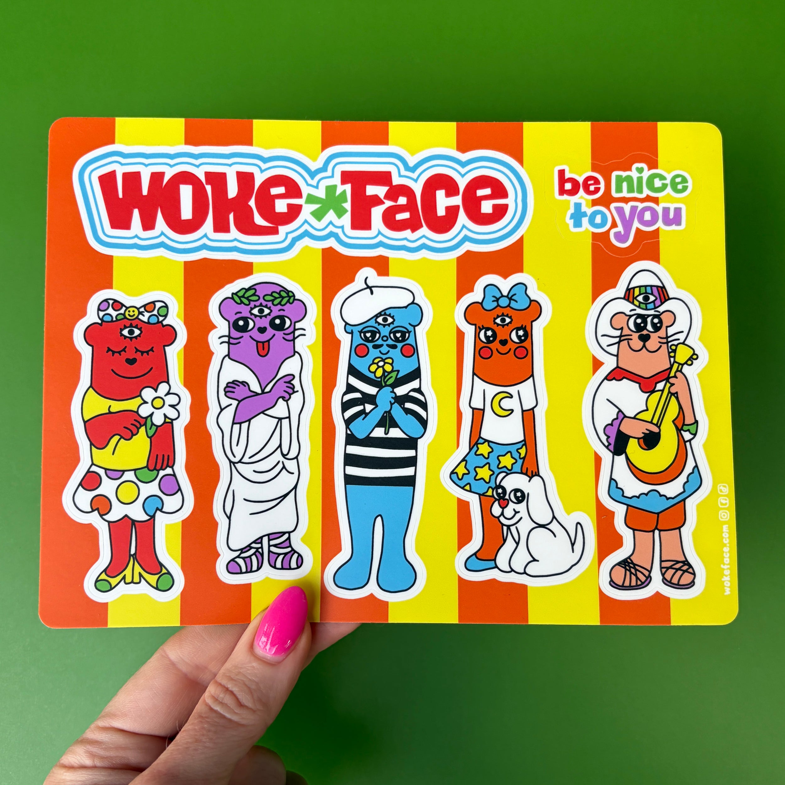 Wokeface Pops Sticker Sheet