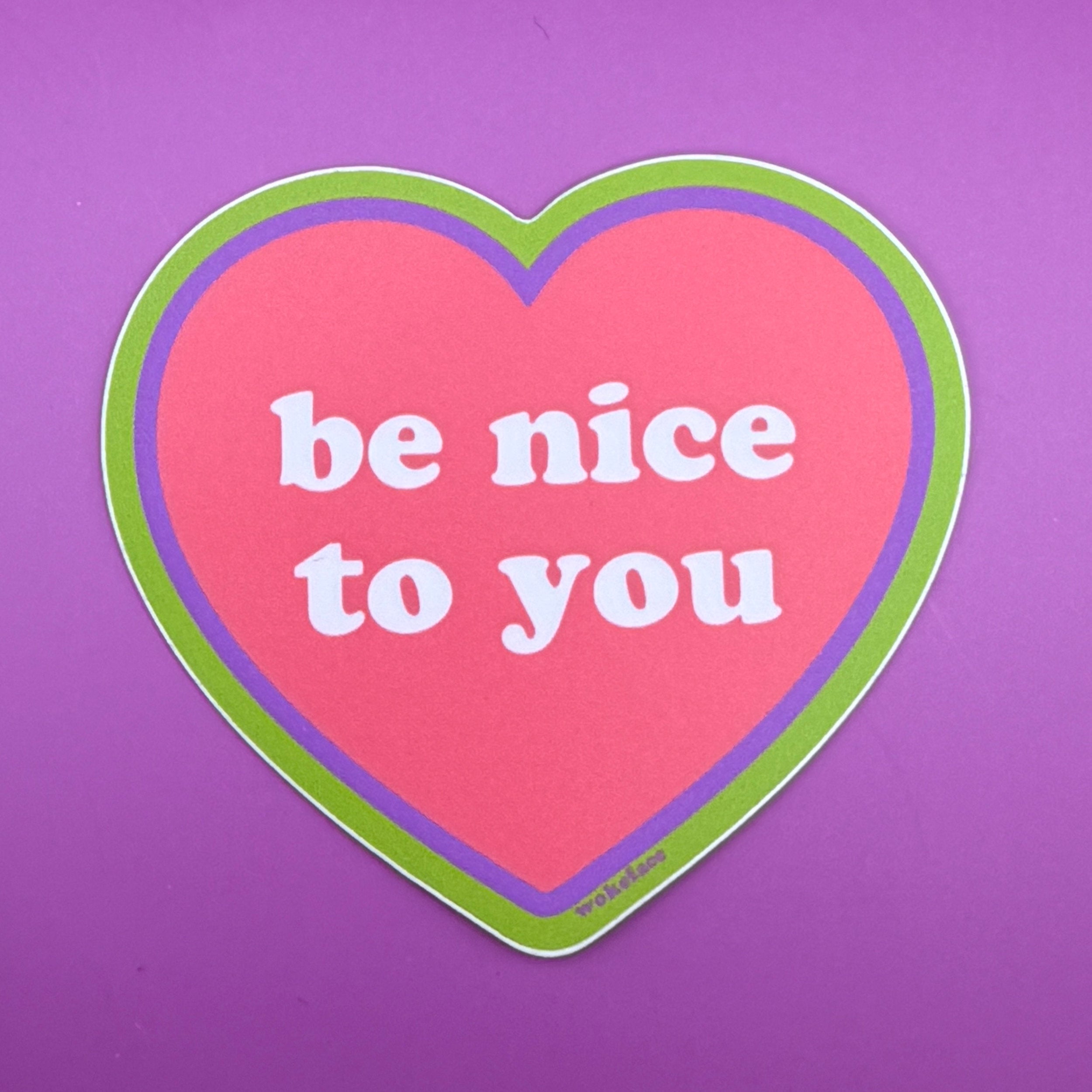 Sé amable con tu corazón. Adhesivo