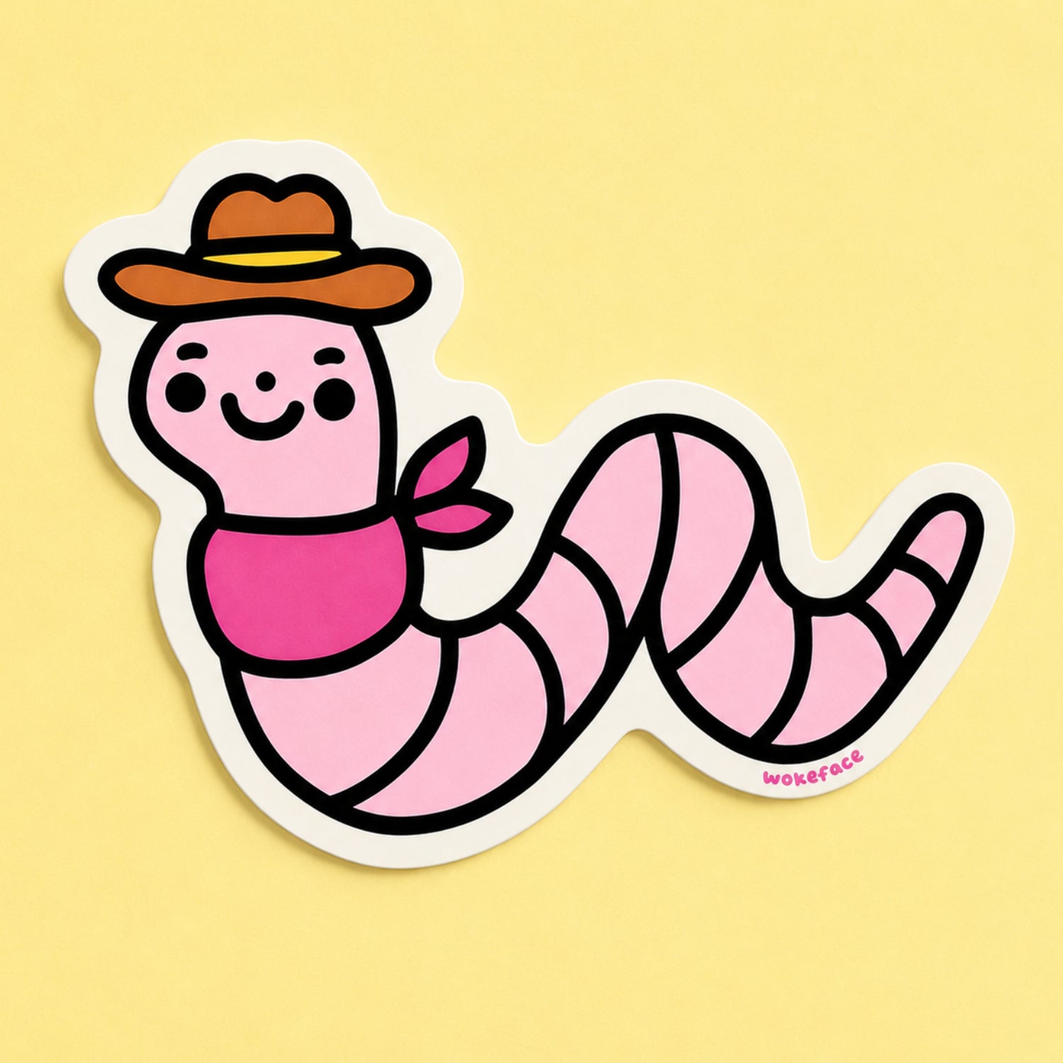 Cowboy Worm Sticker — alternate view 2