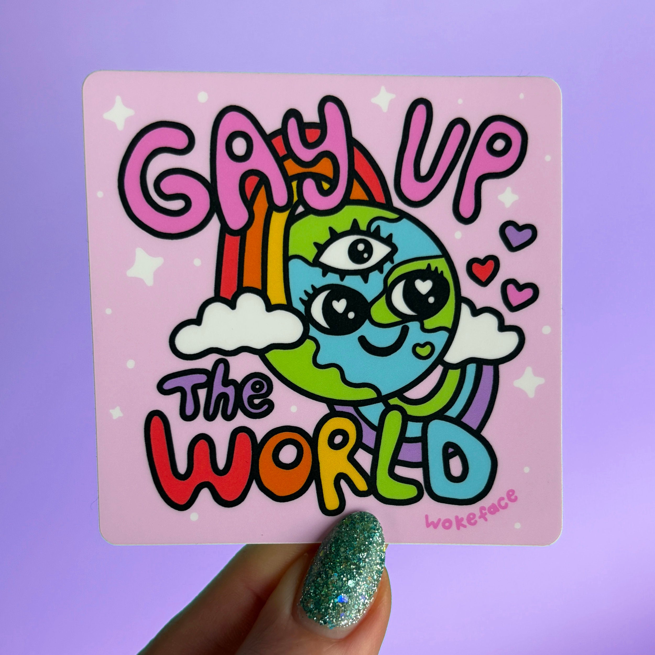 Gay Up the World Sticker