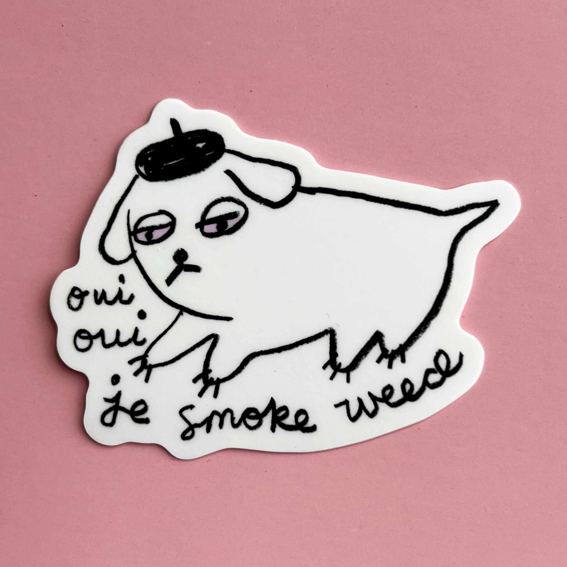Oui Oui Je Smoke Weed Sticker
