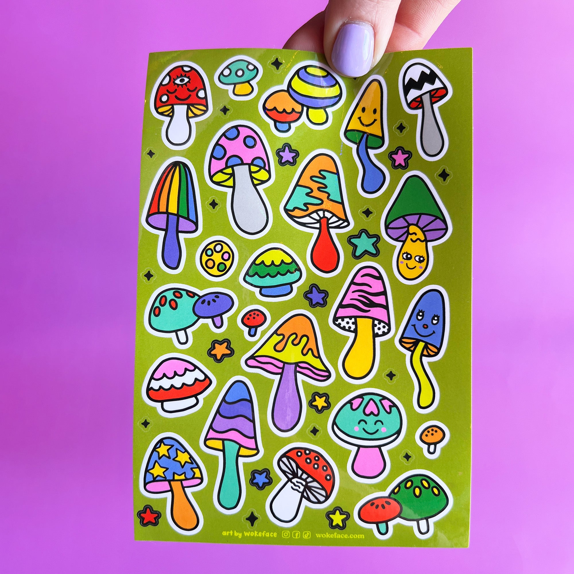 Hoja de pegatinas Funguys