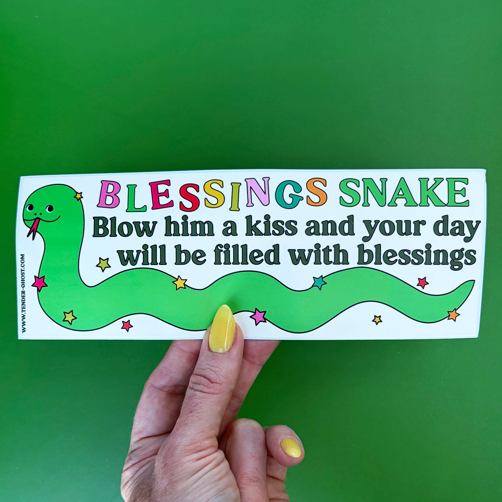 Blessings Snake Bumper Sticker