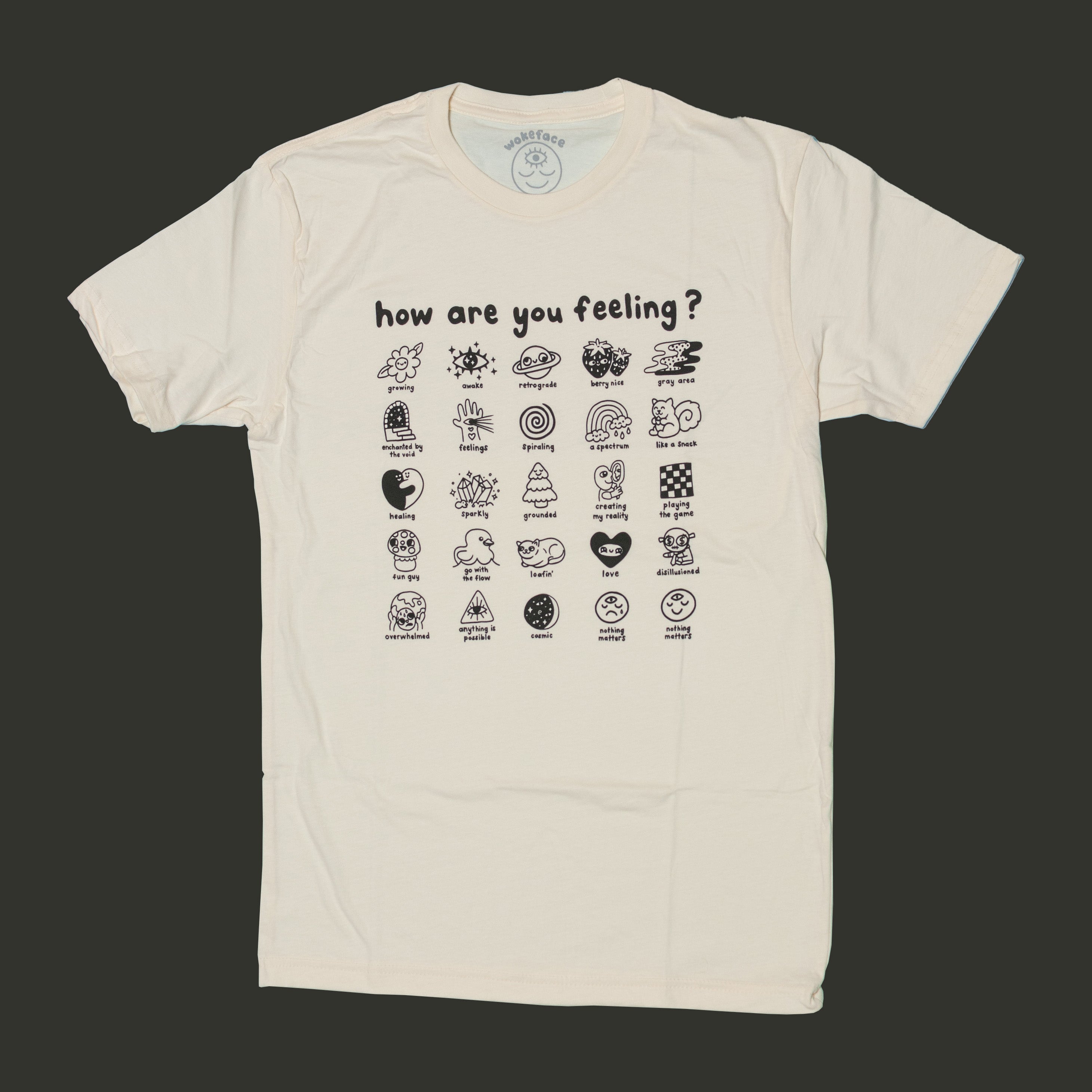 Feelings Chart T-Shirt - Cream