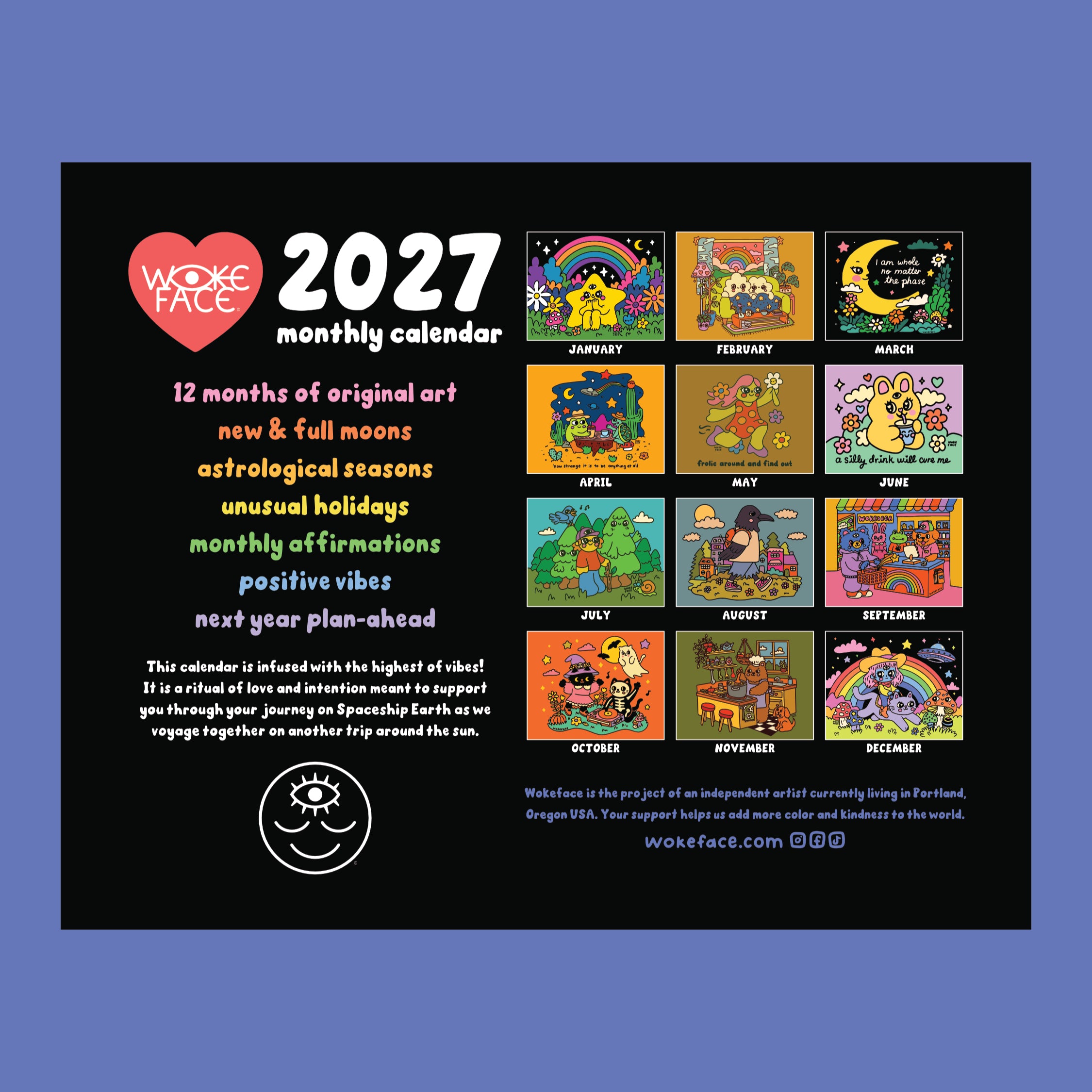Calendario Wokeface 2027 *RESERVA ANTICIPADA*