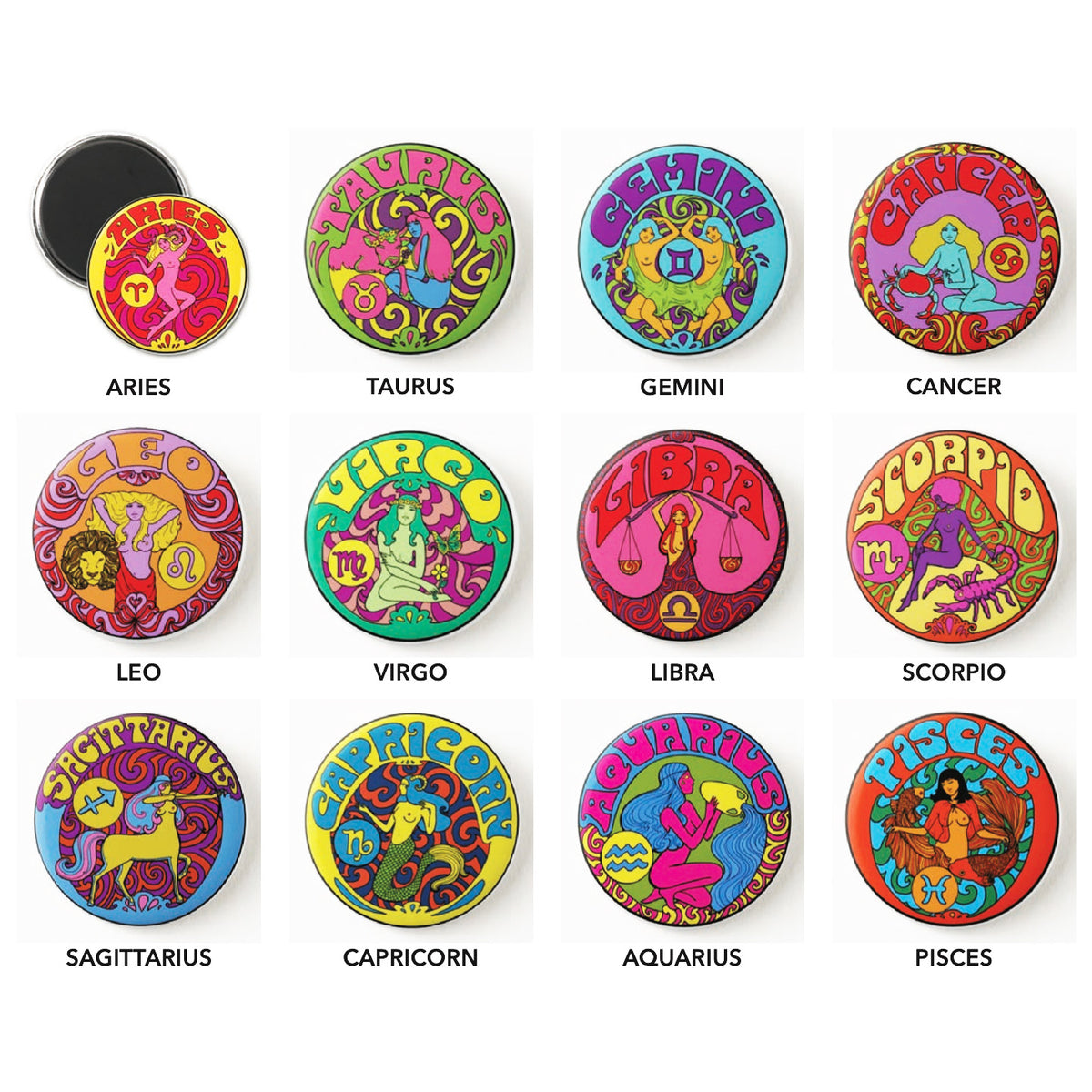 Zodiac Magnet – Wokeface