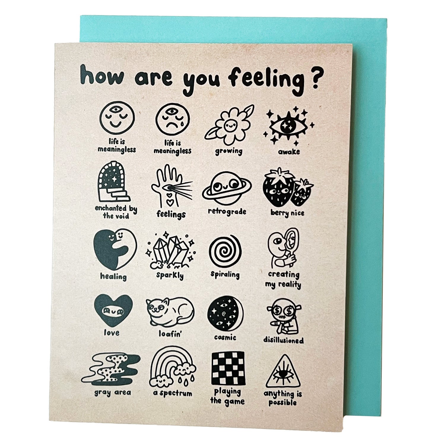 Feelings Chart Greeting Card