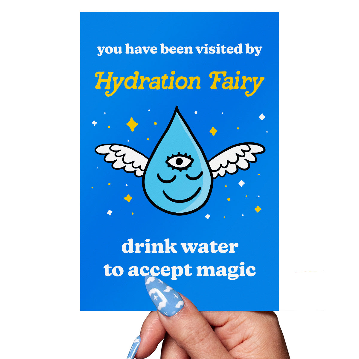 Hydration Fairy Drink Water Postcard