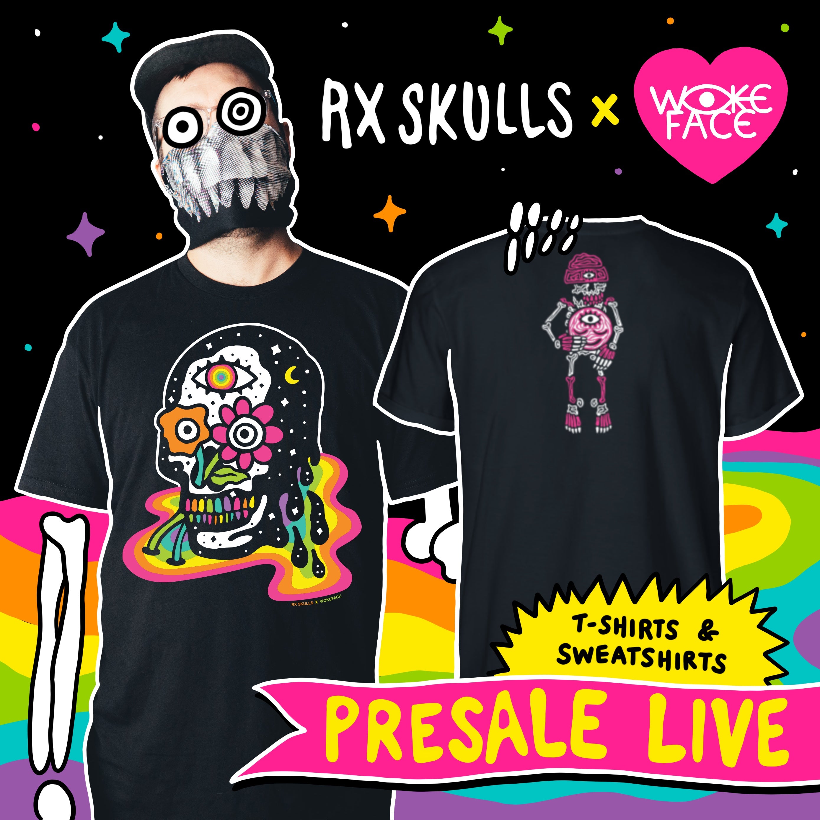 Wokeface x RxSkulls Collab Shirts & Sweatshirts