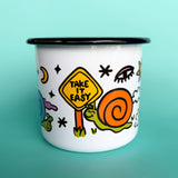 Taza de camping Caracoles
