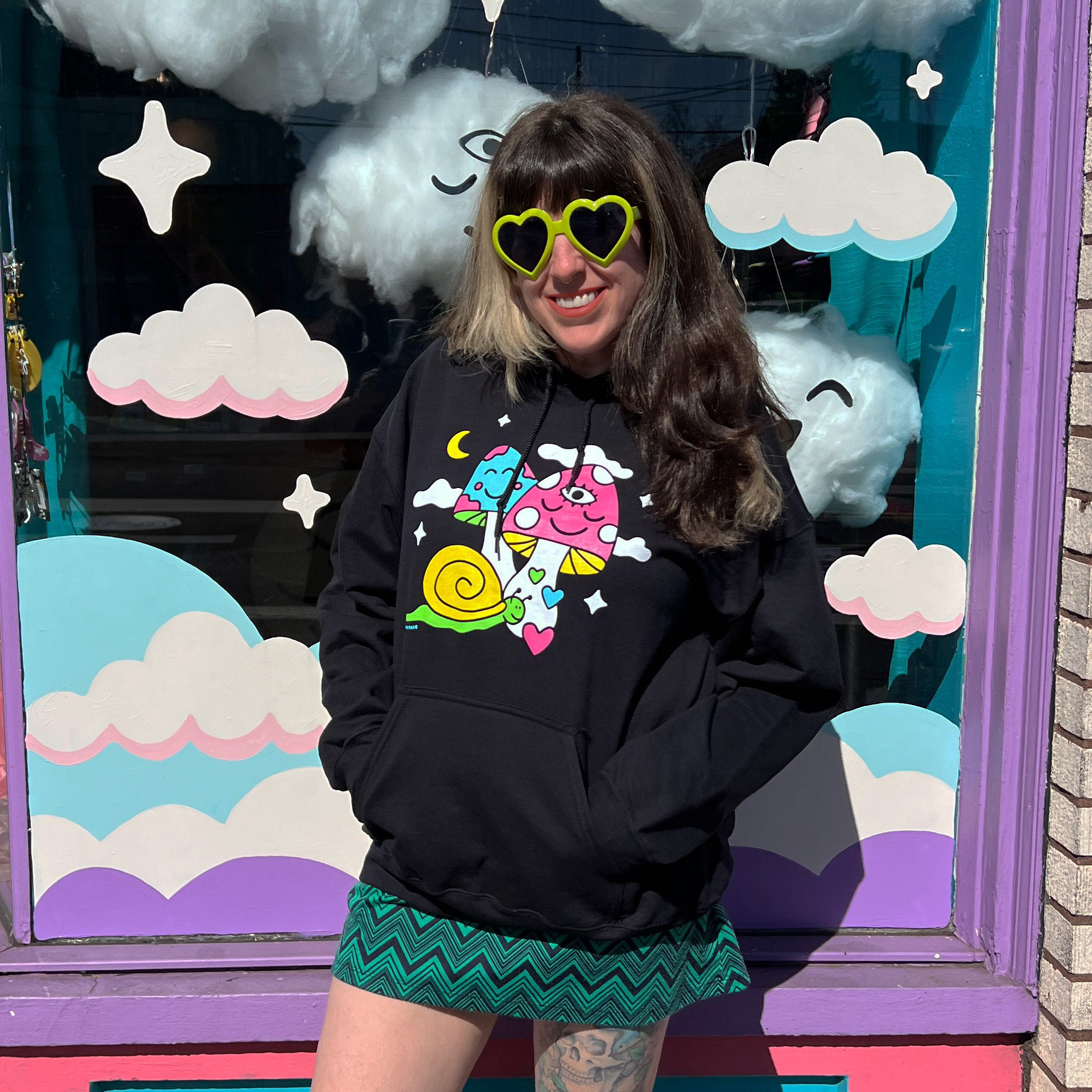 Cosmic Mushrooms Pullover Hoodie