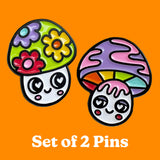 Set de pines esmaltados Dúo de Hongos