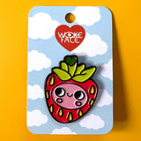 Strawbebby Enamel Pin