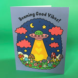 Tarjeta de felicitación de buenas vibras
