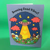 Beaming Good Vibes Greeting Card