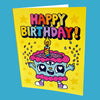 Tarjeta de felicitación de pastel de cumpleaños