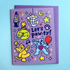 Tarjeta de felicitación "Fiesta Disco Cats"