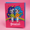 Tarjeta de felicitación del signo Géminis