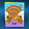 Tarjeta de felicitación del signo Leo