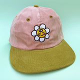 Gorro de pana con cara de margarita
