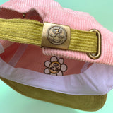 Gorro de pana con cara de margarita