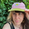Gorro de pana con cara de margarita
