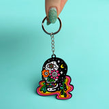 Rainbow Skull Keychain