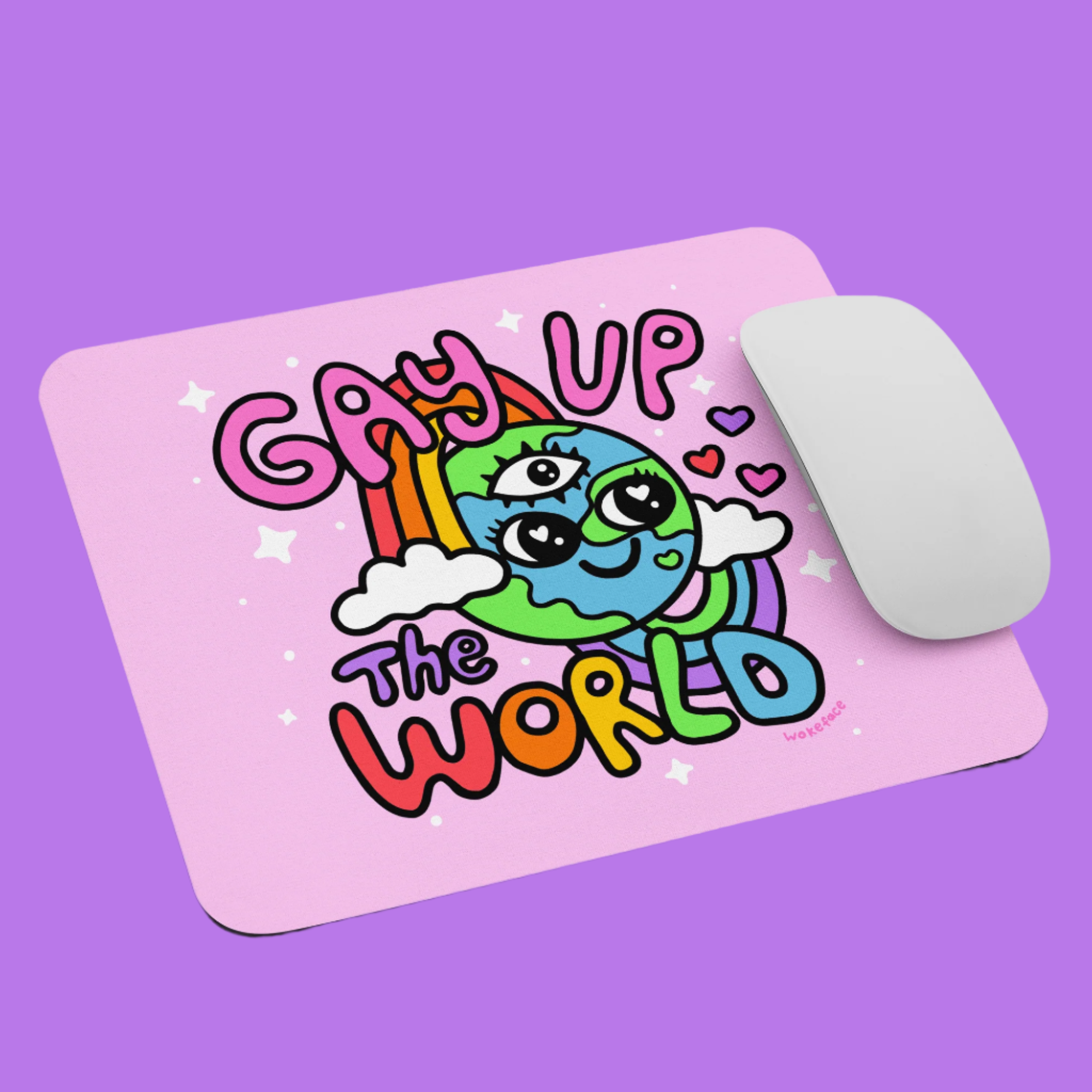 Gay Up the World Mouse Pad