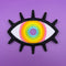 Parche ocular arcoíris