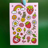 Strawbebby Postcard