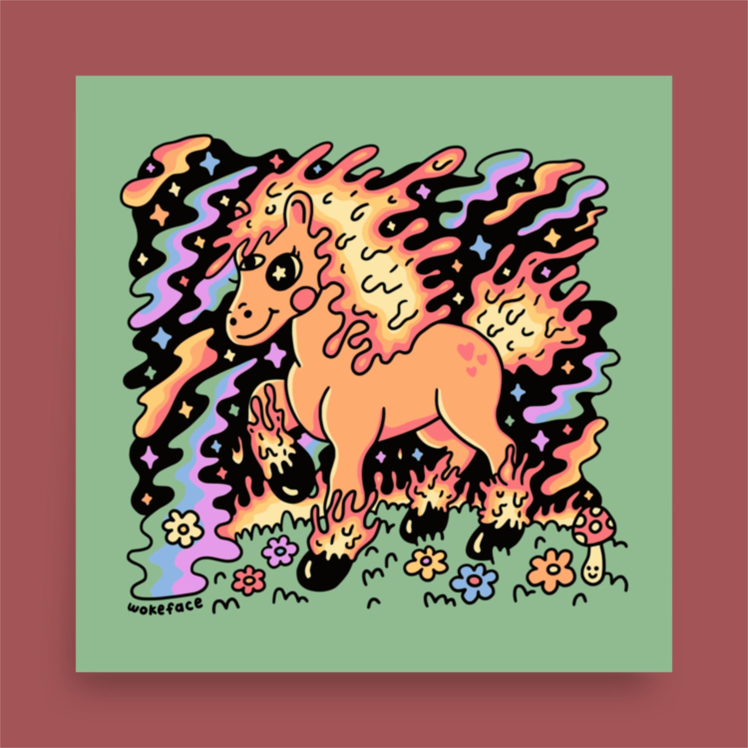 Estampado Caballo de Fuego