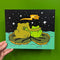 Estampado El Abrazo del Estanque de Ranas